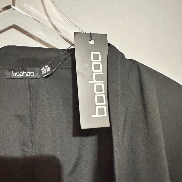 Boohoo Plus Extreme Sleeve Wrap Front Tie Flowy Top Size 12 - Picture 8 of 13